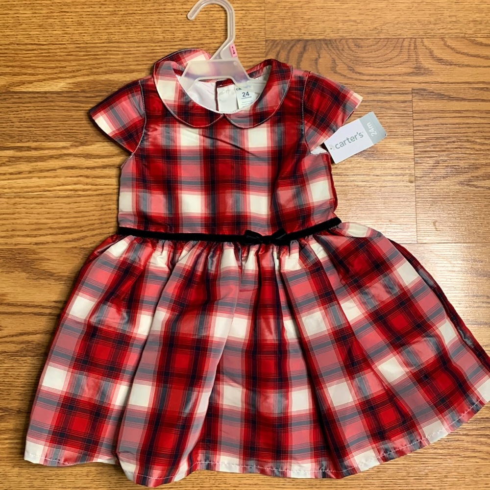SOLD - Carter’s Girls 24m Red Plaid Dress